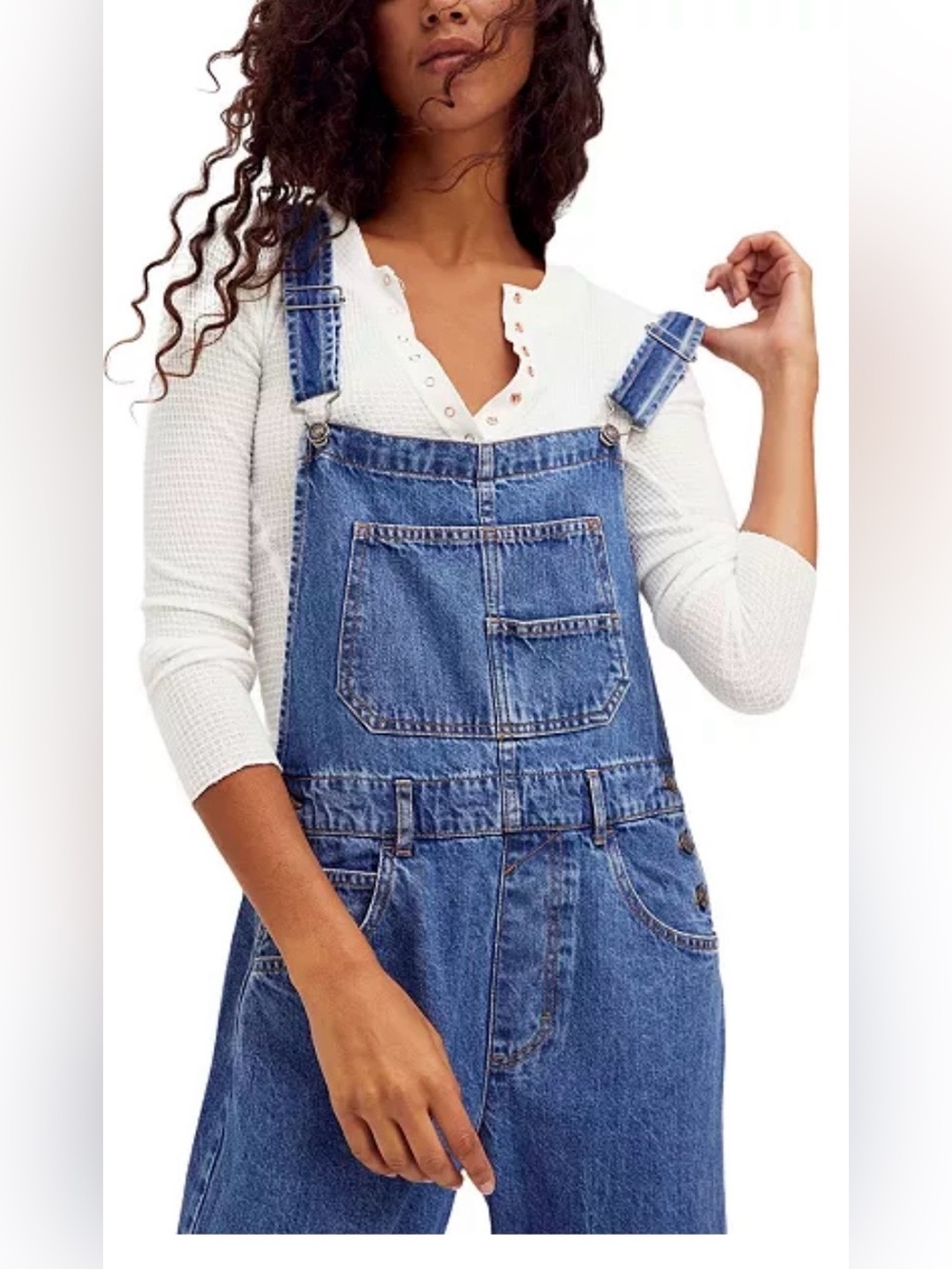 Free People We The Free Ziggy Denim Overalls, size XL